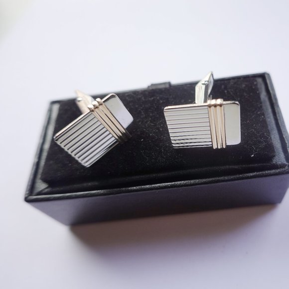 Dolan Bullock Sterling Silver  925 14k Overlay Cufflinks - Picture 1 of 2